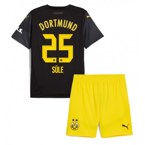 Fotballdrakt Barn Borussia Dortmund Niklas Sule #25 Bortedraktsett 2024-25 Kortermet (+ Korte bukser)